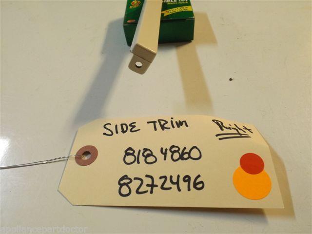 WHIRLPOOL STOVE 8184860 8272496 Trim, Side (biscuit right Hand) USED WHIRLPOOL STOVE 8184860 8272496 Trim, Side (biscuit right Hand) USED
